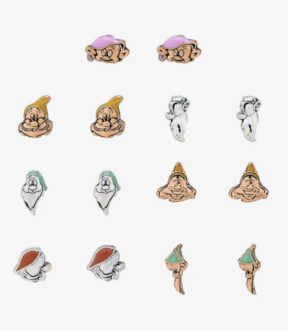 Blanca Nieves Set de Aretes los 7 Enanos