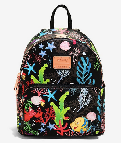 La Sirenita Mochila Ariel Flounder y Sebastian