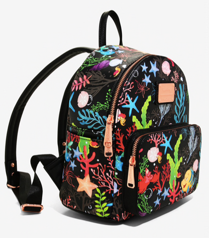La Sirenita Mochila Ariel Flounder y Sebastian