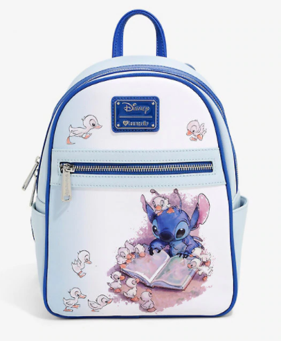 Loungefly Mini mochila Disney Stitch, Azul, Mochila