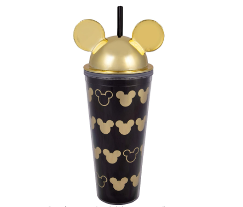 Mickey Mouse Termo Negro y Dorado Disney
