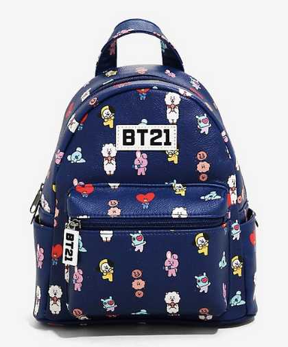 Mochila BT21 Bts Azul Allover