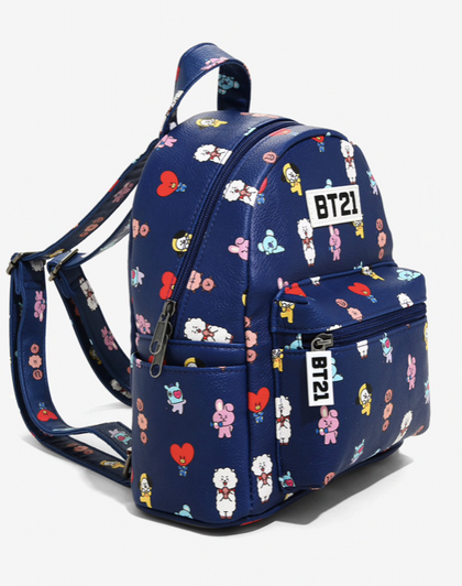 Mochila BT21 Bts Azul Allover