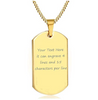 Collar Personalizado Tipo Militar Dorado Dog Tag