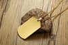 Collar Personalizado Tipo Militar Dorado Dog Tag