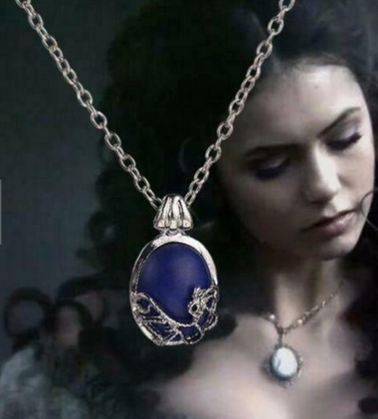 Piedra Azul Diario De Vampiros Collar