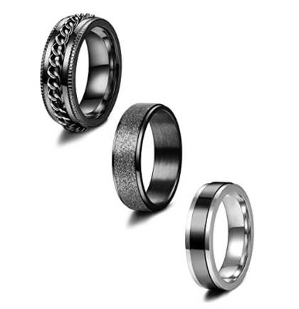 Set De Anillos Caballero Jstyle