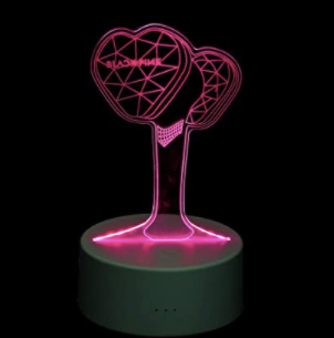Black Pink Lampara Holografica Led Kpop