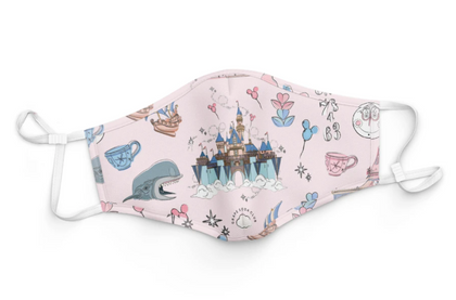 Cubre bocas Castillo Disney Diseño Exclusivo