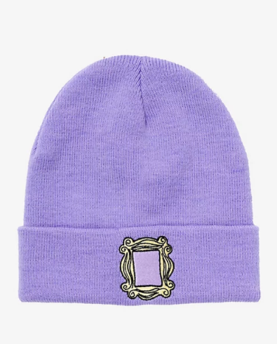 Friends Gorrito Beanie Morado Cuadro Amarillo
