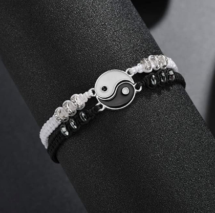 Set De Pulseras Yin Yang Mejores Amigos