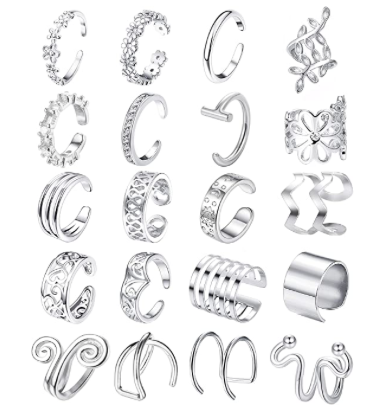 Set De Aretes Piercings Sin Perforacion