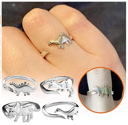Set De Anillos Dinosaurio 4 Piezas