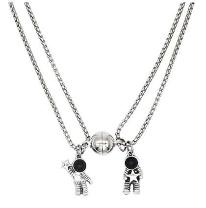 Collar Astronauta Set Nasa Magneticos Pareja
