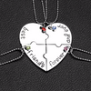 Collar Corazon Mejores Amigas 4 Piezas