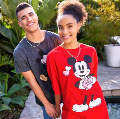 Mickey Mouse Camisa San Valentin Pareja