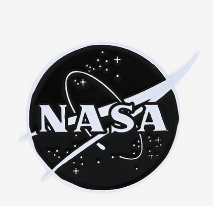 Nasa Pin Negro Y Blanco