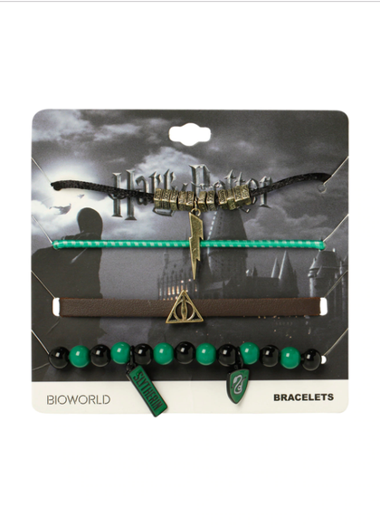 Harry Potter Brazalete Slytherin 4 Piezas