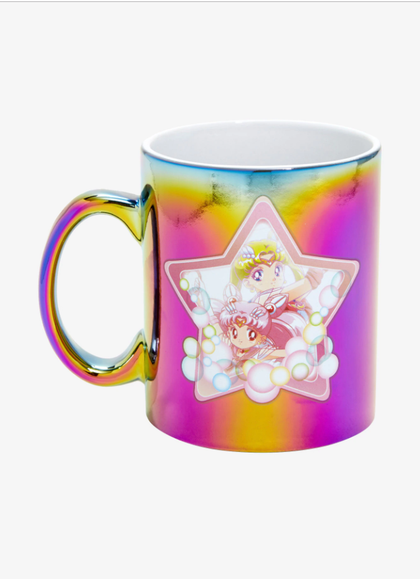 SUPER SAILOR MOON Y SUPER CHIBIUSA ESTRELLA TAZA