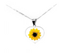 Collar de Girasol Corazon Encapsulado