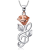 Collar Rosa Nota Musical Sol