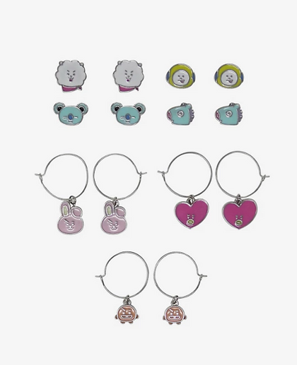 BT21 Bts Set De Aretes