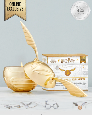 Harry Potter Vela Magica Collar Plata.925 Golden Snitch