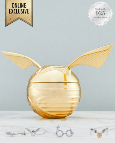 Harry Potter Vela Magica Collar Plata.925 Golden Snitch