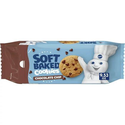 Pillsbury Soft Baked Cookies, Chocolate Chip, 9.53 oz, 18 Galletas