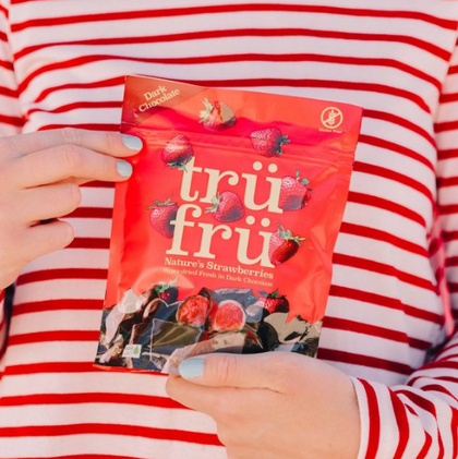 Tru Fru Hyper-Dried Strawberries Covered in Dark Chocolate - 4.2oz