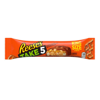 REESE'S, TAKE 5 Pretzel, Caramel, Peanut Butter and Chocolate Candy Bars, 2.25