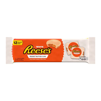 Reese's, White Crème Peanut Butter Cups Candy, Individually Wrapped, 6.6 oz, Paquete de 12
