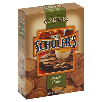 Win Schuler's Garlic Snack Chips, 7 oz, (Paquete de 12)