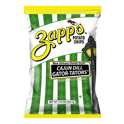 4.75 oz Zapp's Cajun Dill Gator-Tators New Orleans Kettle Style Potato Chips