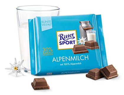 Ritter Sport Alpine – Barras de chocolate de Alemania , 2 barras de 3.53oz