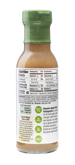 Brianna's Organic Apple Cider Vinaigrette Dressing