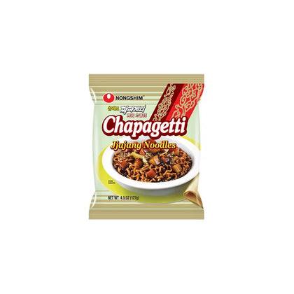Nongshim Chapagetti Savory Chajang Black Bean Sauce Ramyun Ramen Noodle Soup Pack (4)