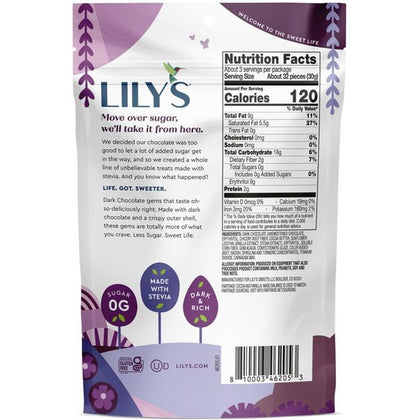 Lily's Dark Chocolate Gems - 3.5oz