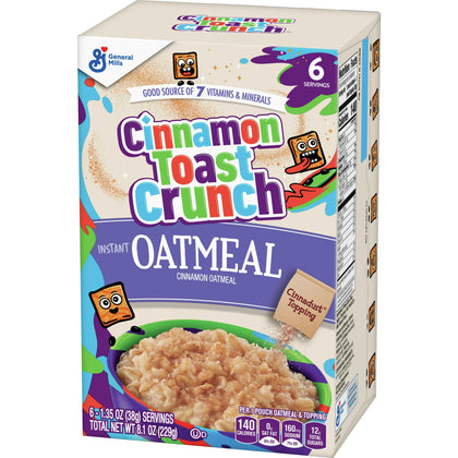 Cinnamon Toast Crunch Instant Oatmeal, 8.8 oz, Cont. 6