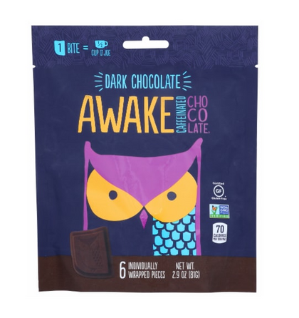 Awake Caffeinated Dark Chocolates (Cont. 6)