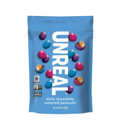 UNREAL Dark Chocolate Covered Peanut Gems - 5oz