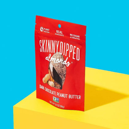 SkinnyDipped Dark Chocolate Peanut Butter Almonds - 3.5oz