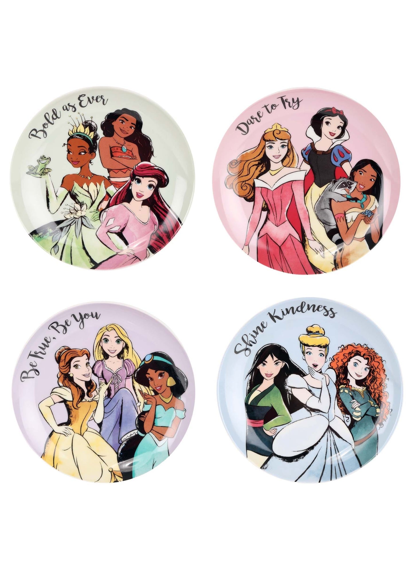 Princesas Disney Set De Platos Ceramica 4 Pcs – Accesorios-Mexicali