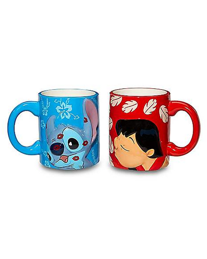 Lilo & Stitch Set De Taza 3D Beso 20 oz