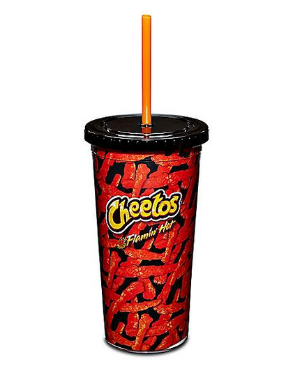 Cheetos Termo Con Popote Flaming Hot Allover