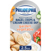 Philadelphia Multigrain Bagel Chips & Garden Vegetable Cream Cheese Dip Snack, 2.5 oz