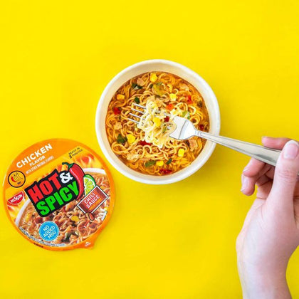 Nissin Foods Hot & Spicy Chicken Bowl Noodles