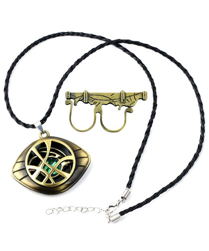 Doctor Strange Set Collar Ojo de Agamotto y Anillo