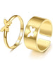 Anillos De Pareja Mariposa Ajustables