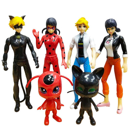 Set De Figuras Miraculous Lady Bug 6 piezas